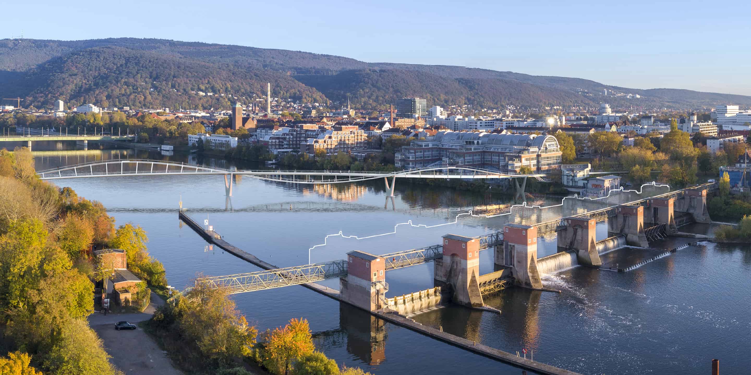 Passerelle au-dessus de la Neckar - DVVD